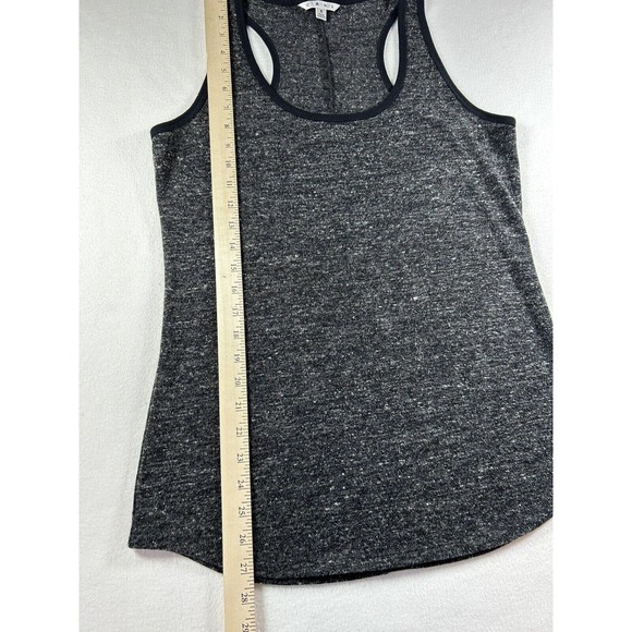 Cabi Women's size small Tank Top Scoop Neck Racerback Heather gray black trim - Picture 6 of 6